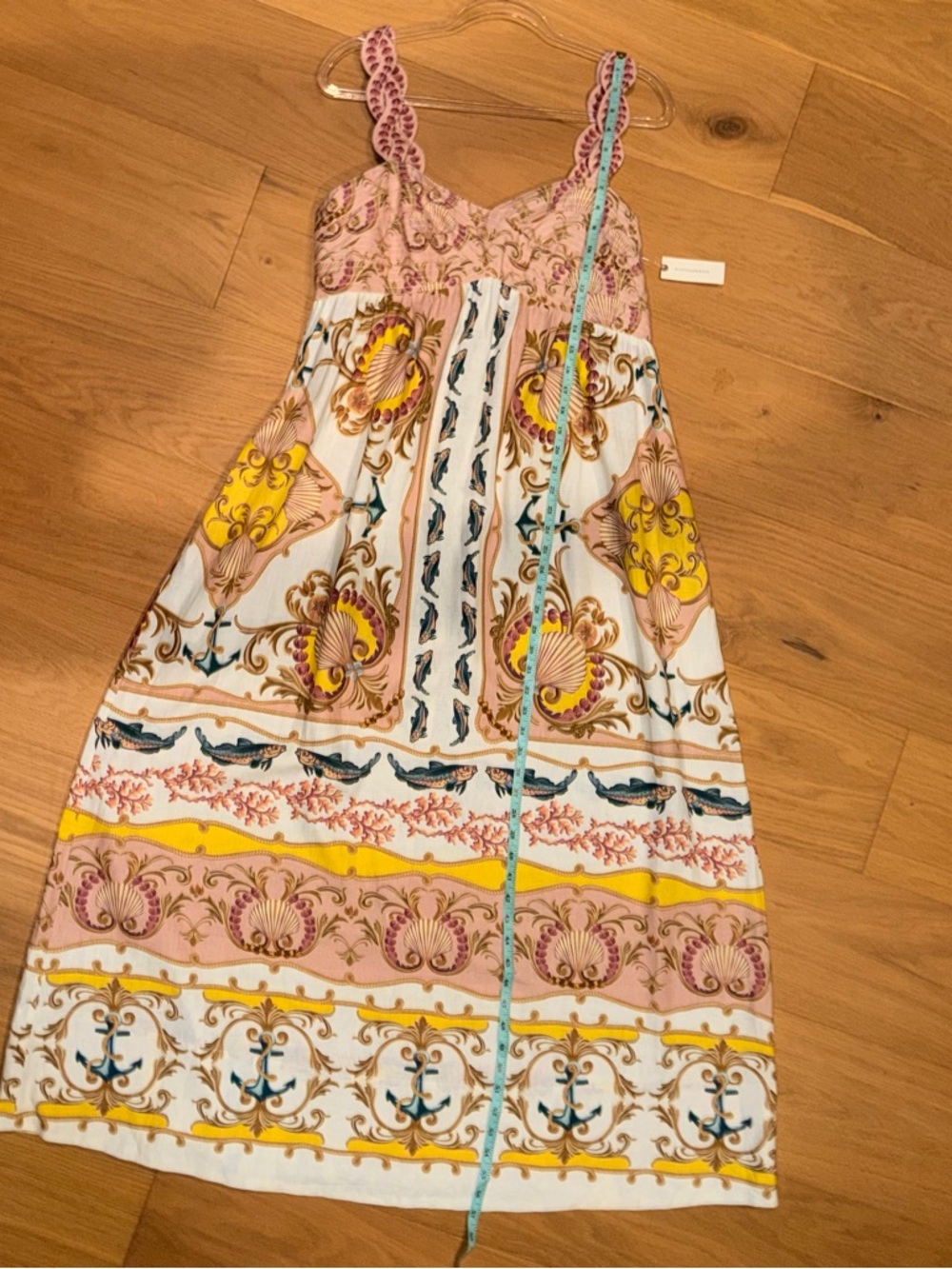 NWT Anthropology FARM RIO Sleeveless Maxi Dress Women's Size XL Maritime Magic - Picture 10 of 15